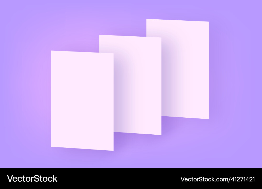 Blanke Papier Poster Vorlage auf lila Wand Blanke Papier Poster Vorlage auf lila Wand vektorbild