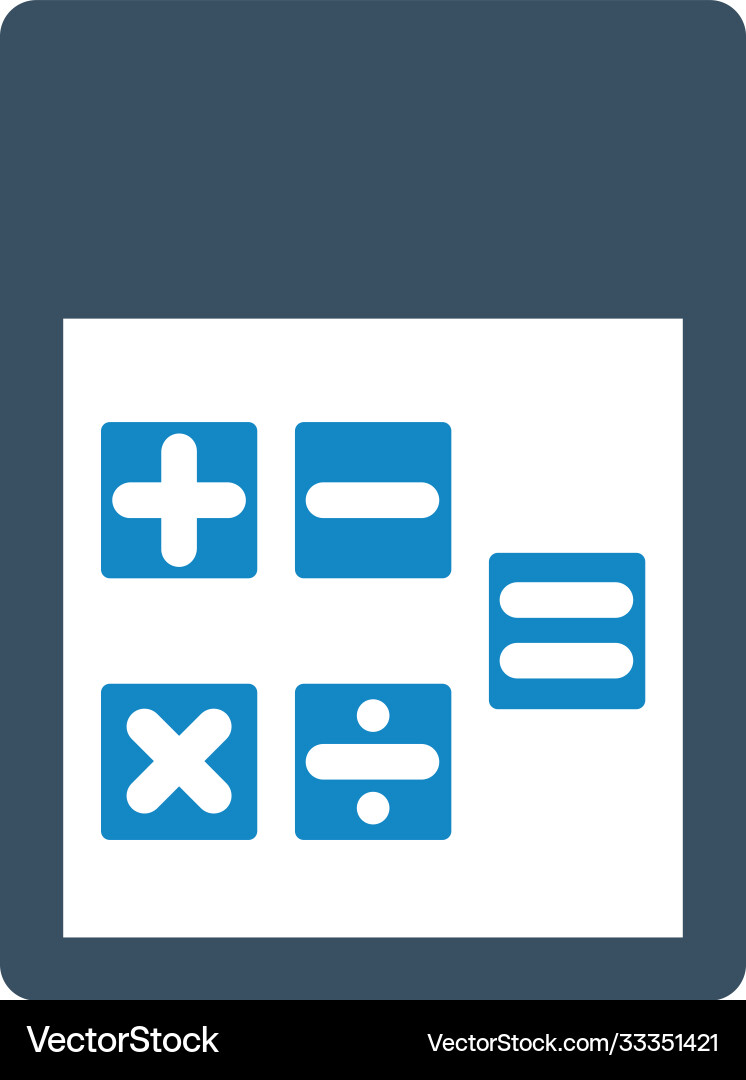 Calculation calculator icon Vector Image