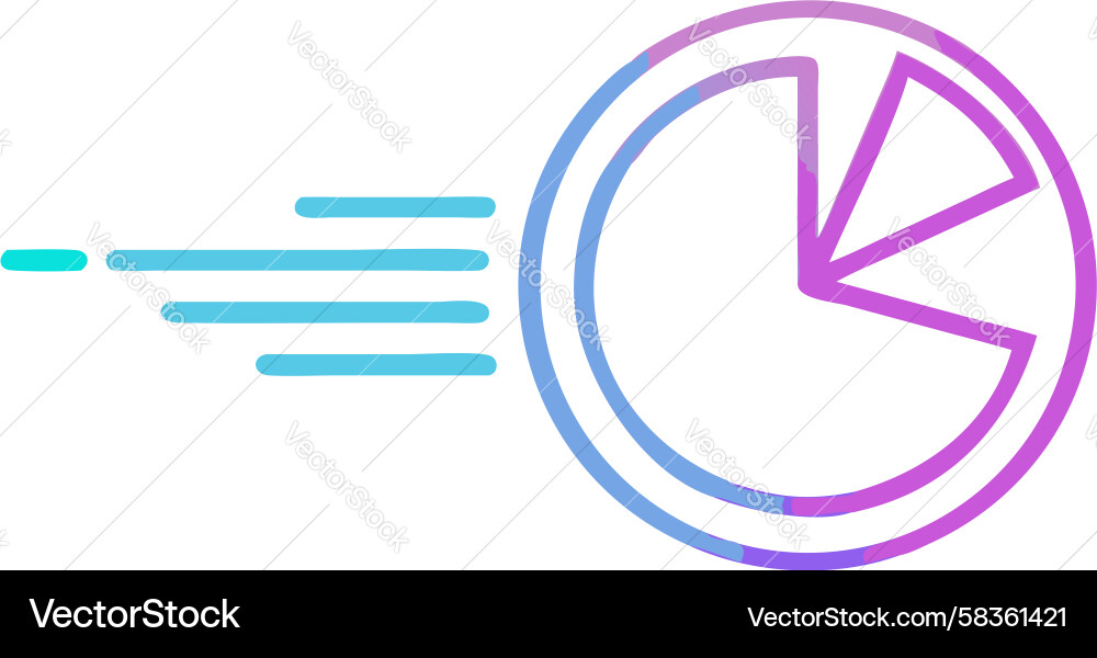 Dynamic Motion Pie Chart Vector Image