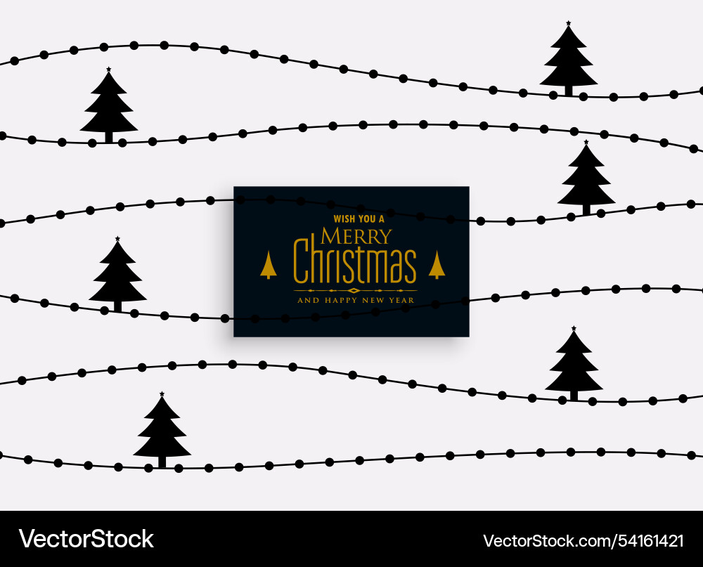 Elegant christmas tree pattern background vector image
