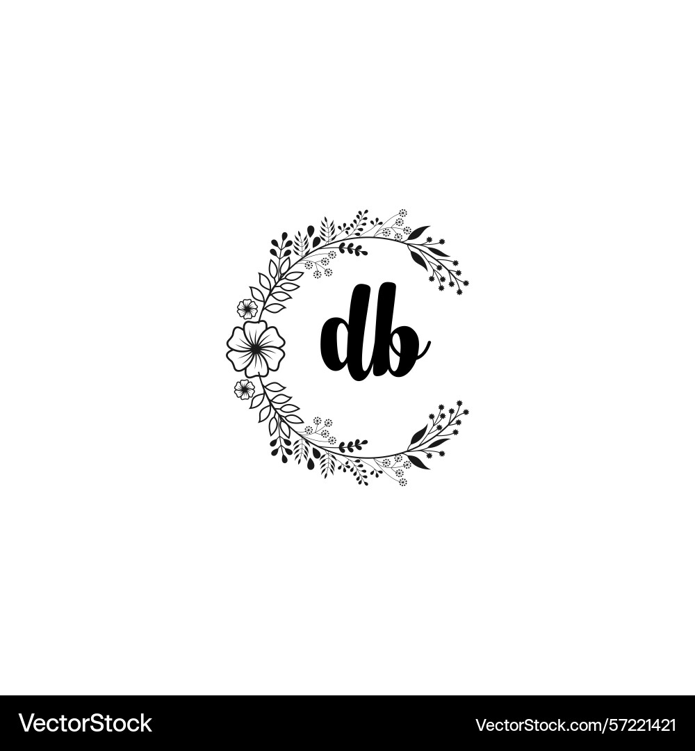 Floral monogram db designs collection Floral monogram db designs collection Vector Image