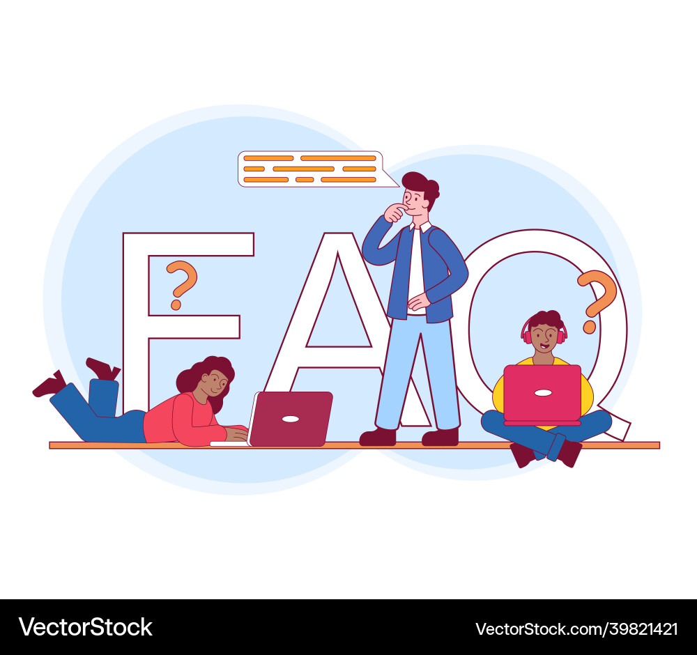 Frequently asked questions concept Frequently asked questions concept vector image