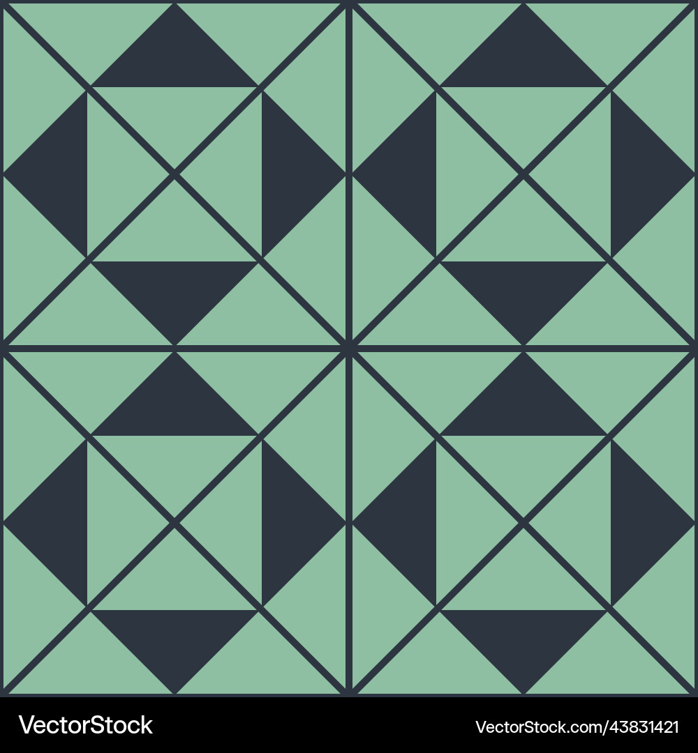 Green triangular background seamless pattern Green triangular background seamless pattern vector image