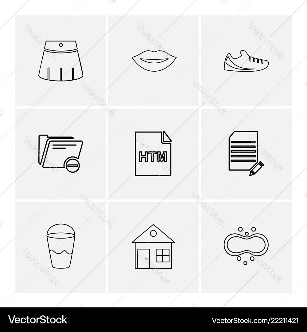 Html glass lips folder files file type vector image