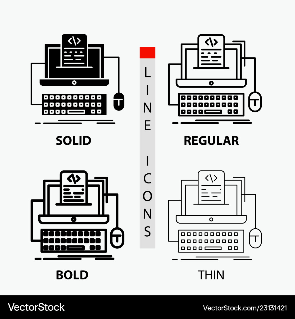 Kodierung Computer-Monoblock-Bildschirm-Symbol Kodierung Computer-Monoblock-Bildschirm-Symbol vektorbild