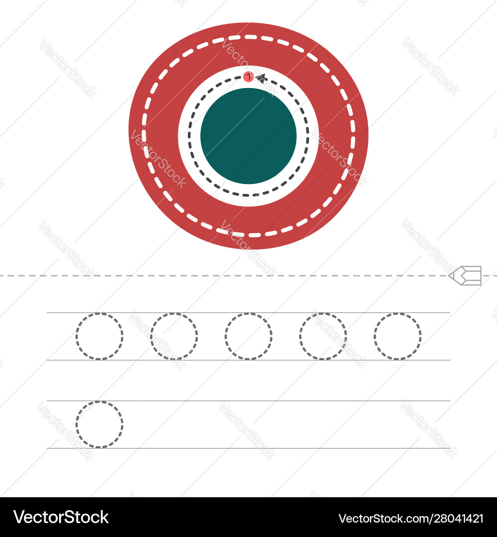 Learning to draw a circle Learning to draw a circle vector image