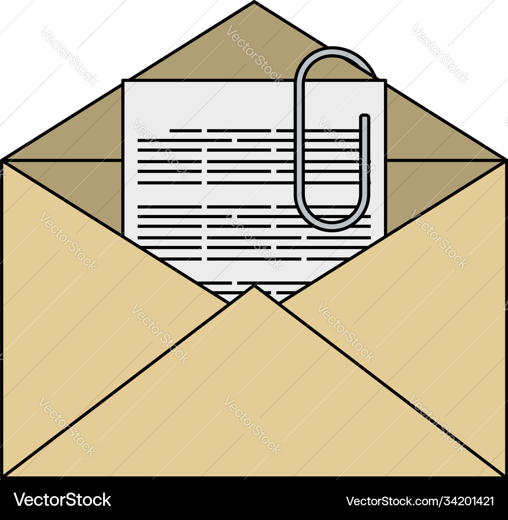 Mail with attachment icon Mail with attachment icon vector image