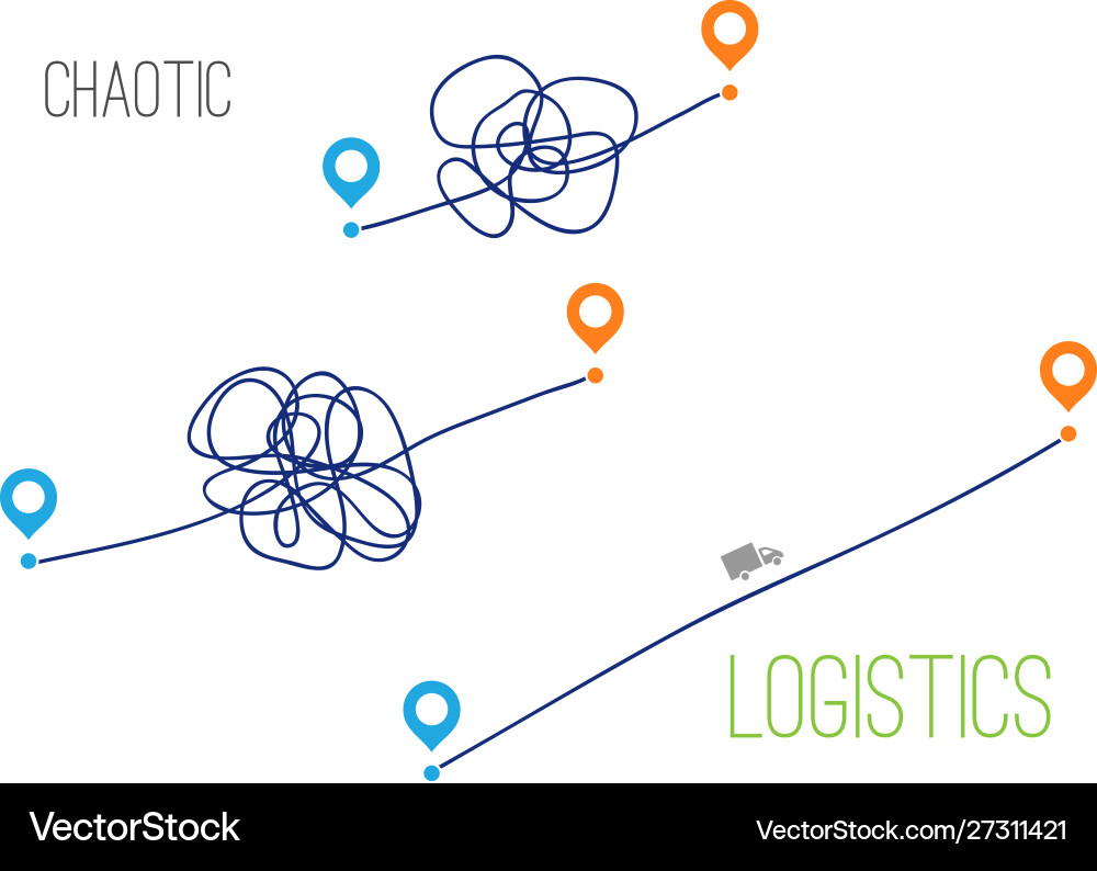 Path from point a to b proper traffic Path from point a to b proper traffic vector image