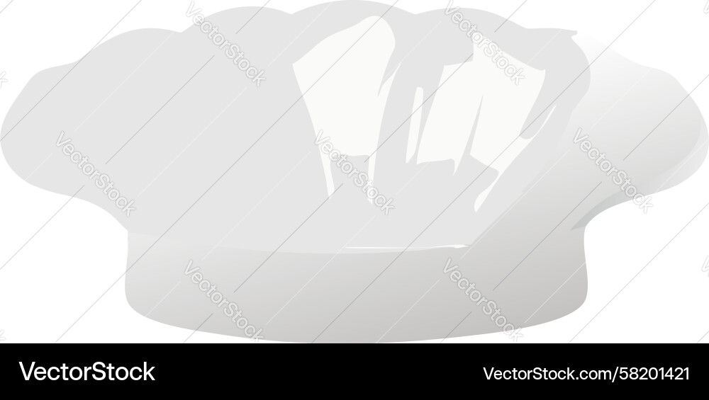 Plain white chef hat icon design generative ai Vector Image