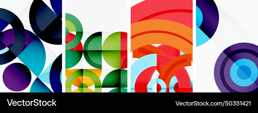 Round geometric elements and circles in background Vector Image