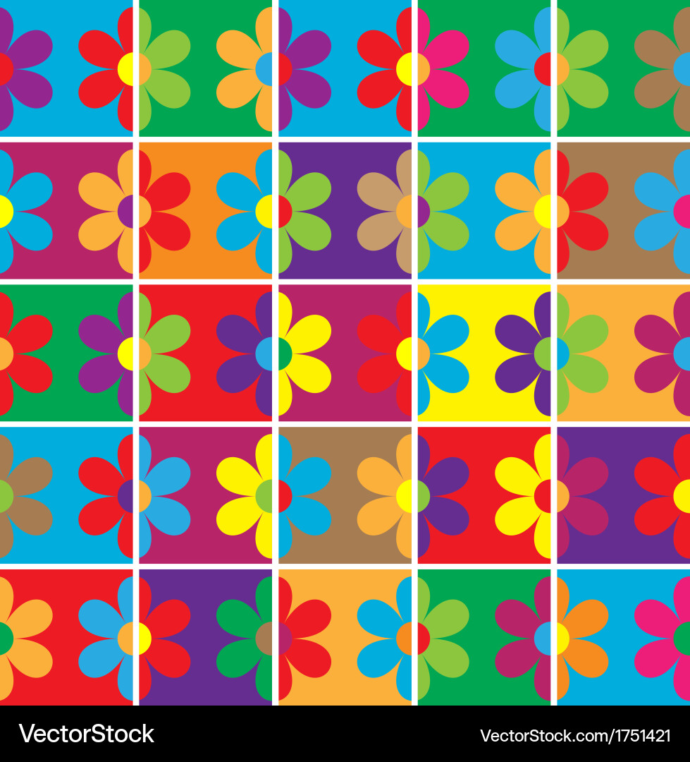 Seamless flowers background Royalty Free Vector Image
