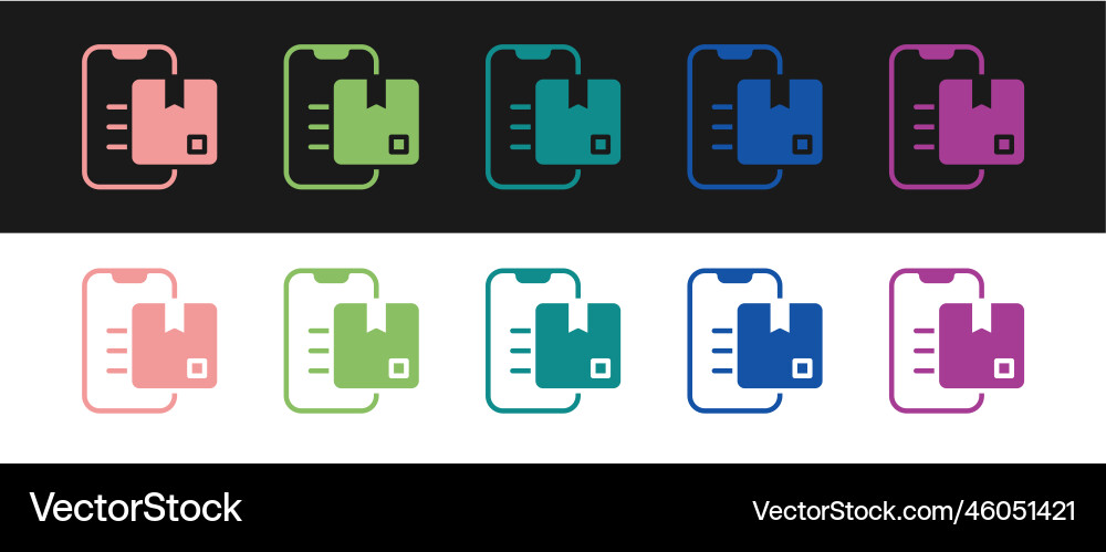 Set document tracking marker system icon isolated Set document tracking marker system icon isolated vector image