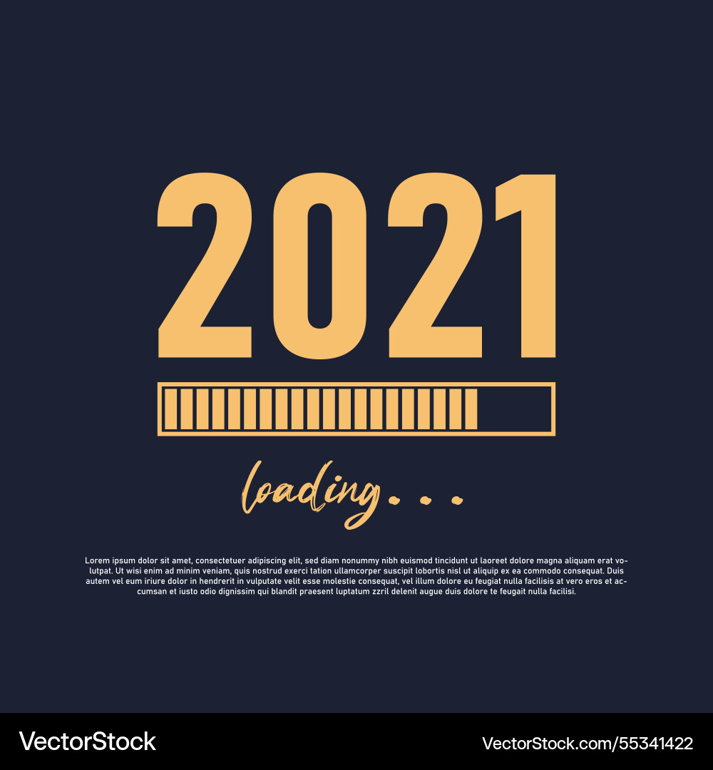 2021 loading concept with a progress bar 2021 loading concept with a progress bar vector image