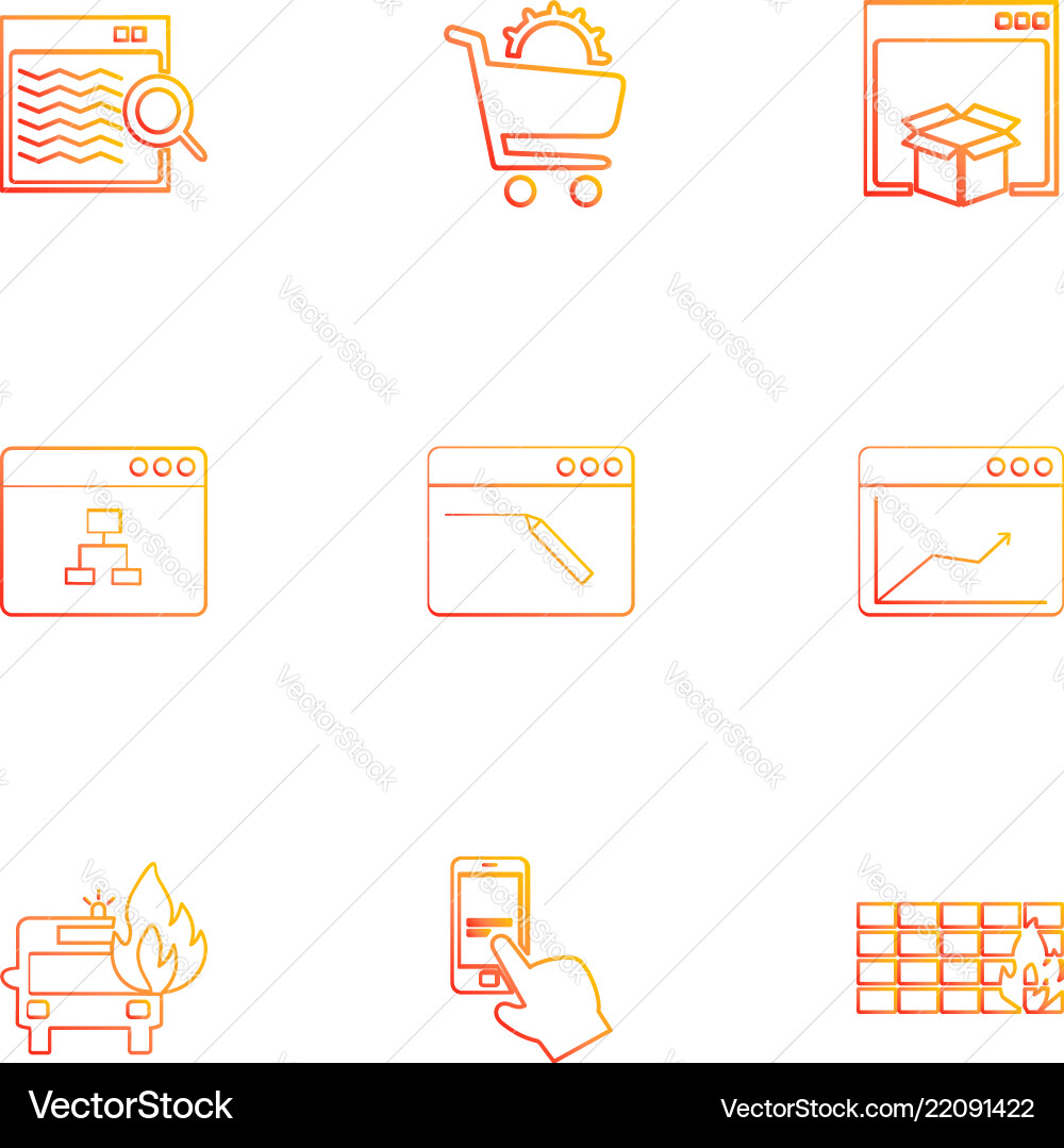 Cart Dropbox Fenster ui Layout Web-Benutzer vektorbild
