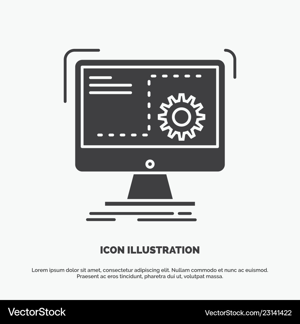 Command computer function process progress icon Command computer function process progress icon vector image
