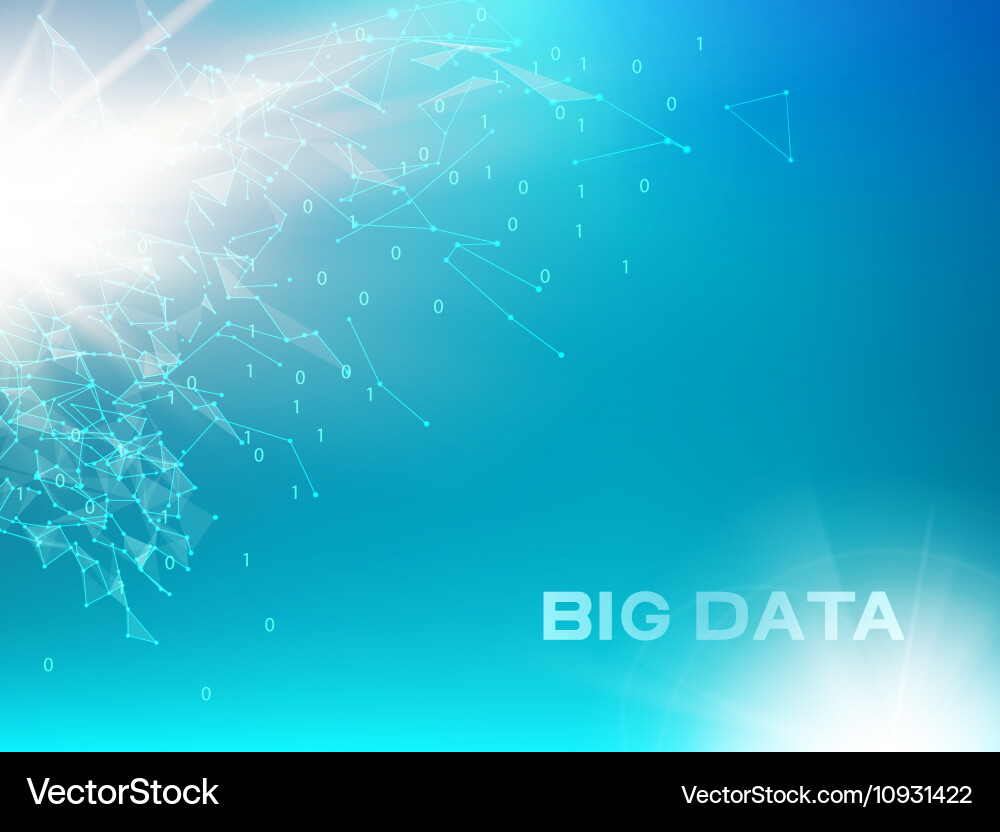 Computer technology and big data Vector Image