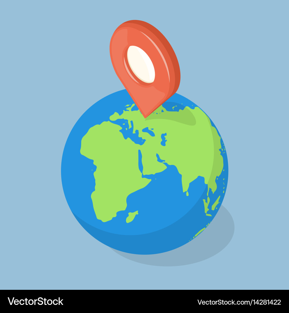 Earth Navigation Globe Pointer vector image