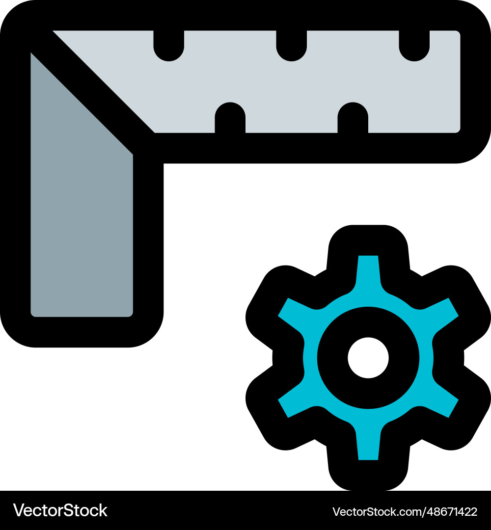 Finalized the setting of measures in ruler Vector Image