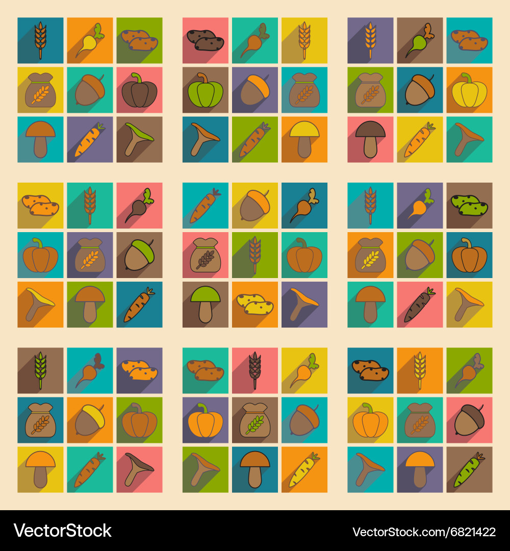 Flat with shadow concept and mobile application Vector Image