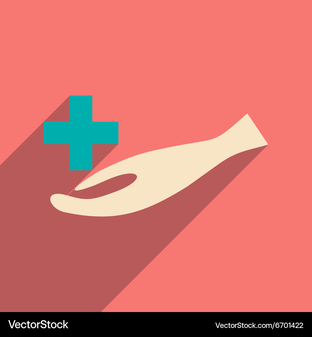 Flat with shadow icon and mobile application Vector Image