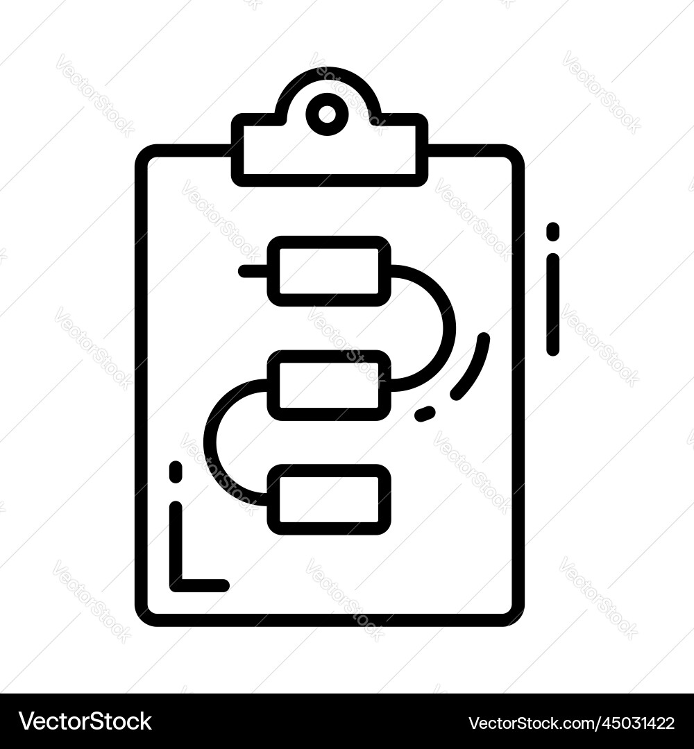 Flowchart icon for graphic and web design vector image