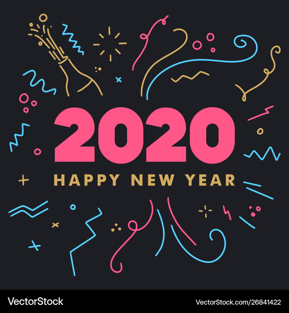 Happy new year 2019 celebration greeting card Happy new year 2019 celebration greeting card vector image