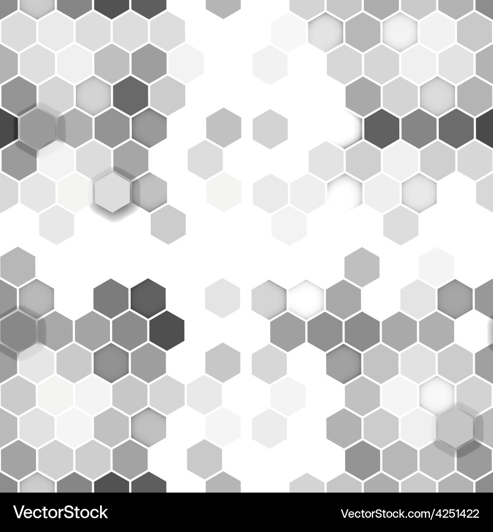 Hexagonal seamless pattern repeating geometric vector image