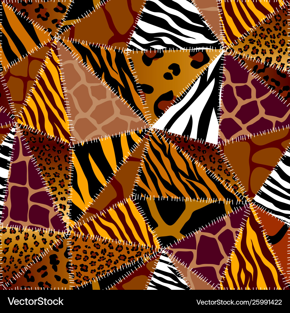 Patchwork textile pattern seamless quilting Patchwork textile pattern seamless quilting vector image