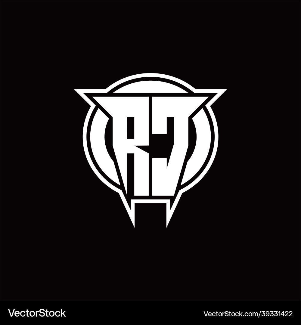 Rc logo monogram with circle rounded shape design Vector Image
