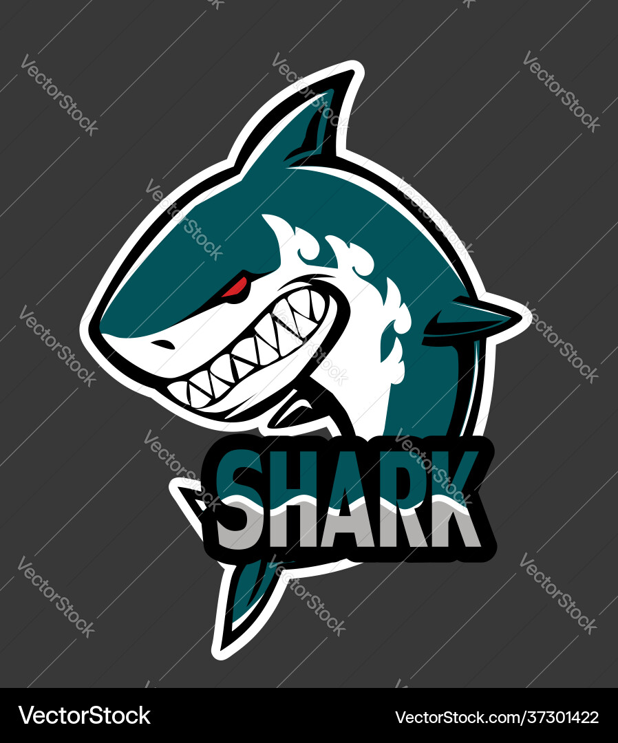 Shark Symbol Logo Shark Symbol Logo vektorbild