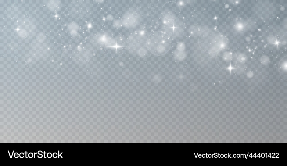 Shining bokeh isolated on transparent background vector image