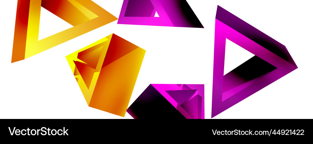 Triangle abstract background 3d basic Vector Image