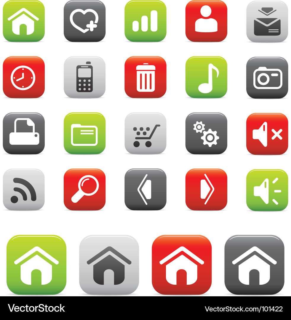 Website Icon Set Vector Image