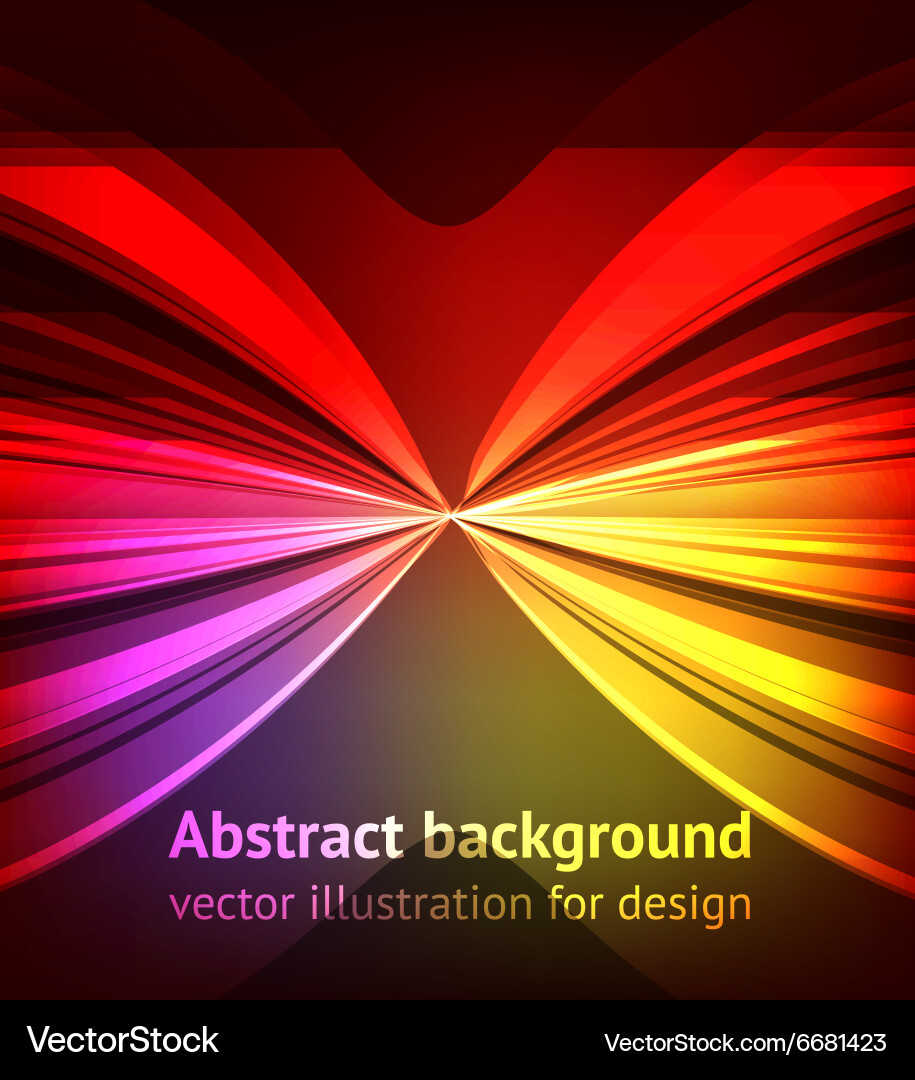 Abstract design with neon lines vector image