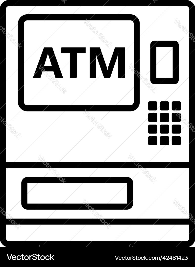 Atm icon vector image