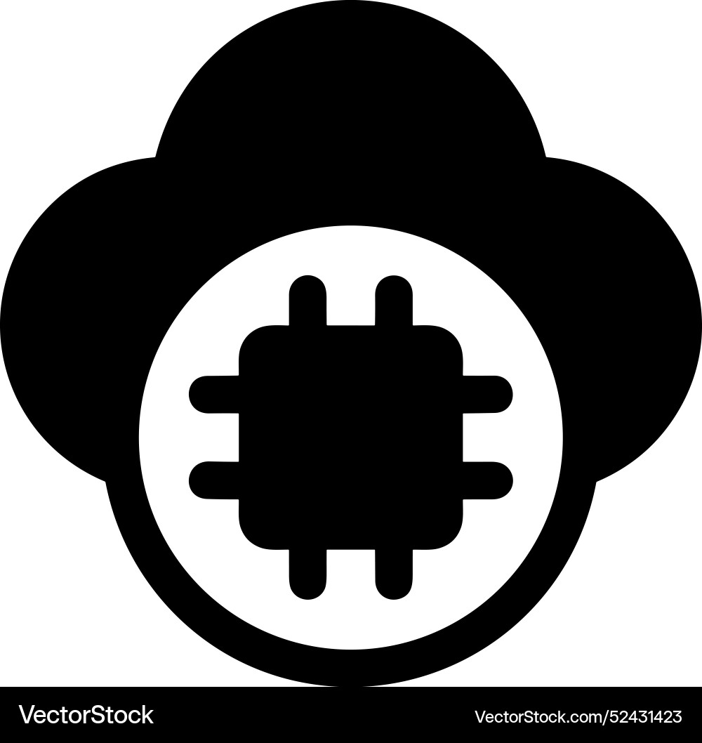 Cloud storage icon symbol image of the database Cloud storage icon symbol image of the database Vector Image