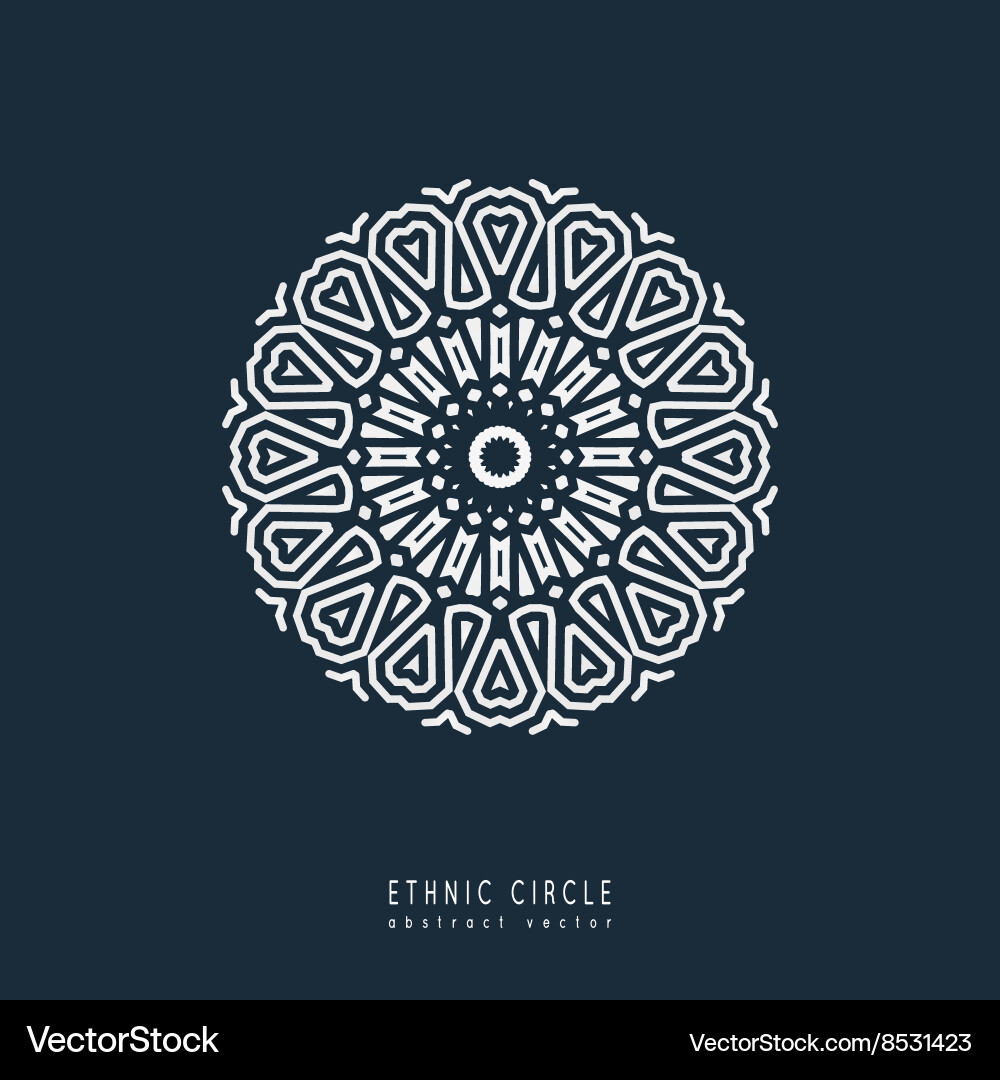 Ethnic mystical pattern with triangle and circles Ethnic mystical pattern with triangle and circles vector image