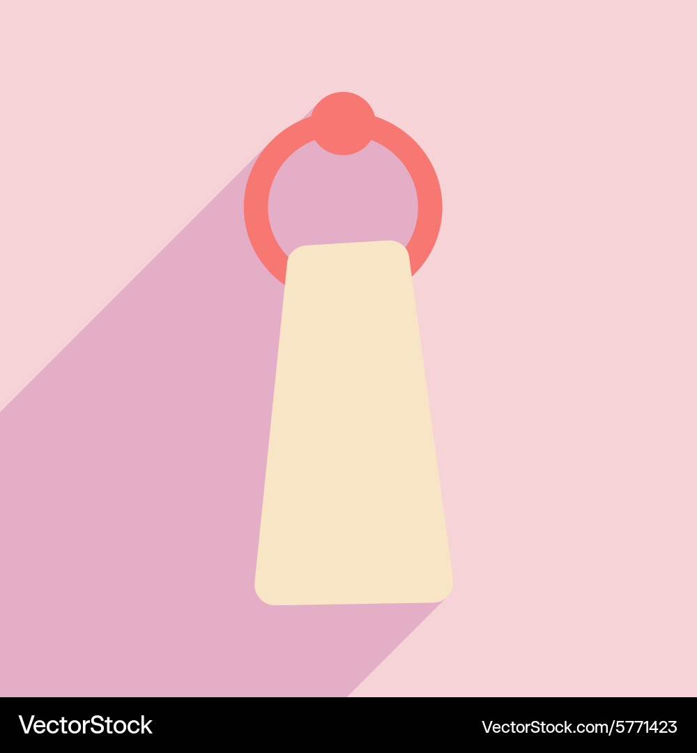 Flat with shadow icon and mobile application towel vector image
