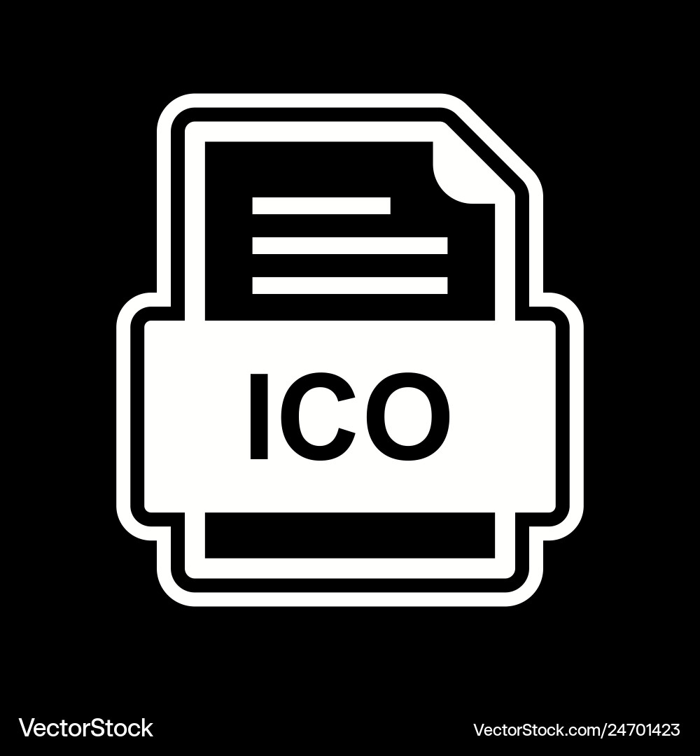 Ico file document icon vector image