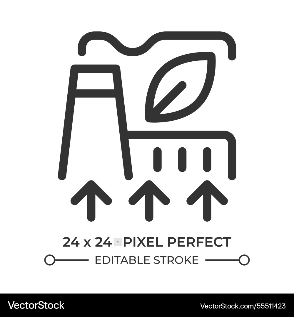 Improving green factory line ui icon Improving green factory line ui icon vector image