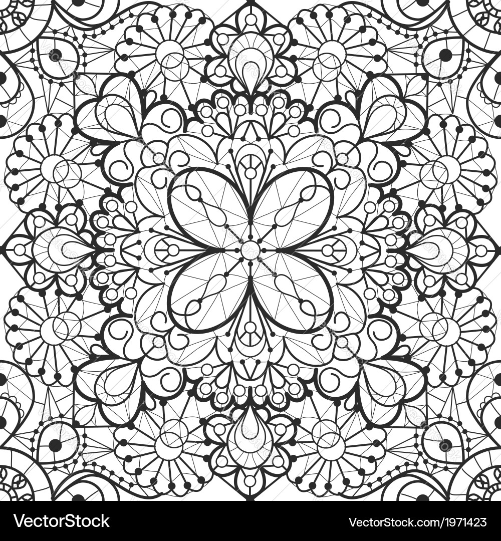 Intricate Lace Pattern Background Vector Image