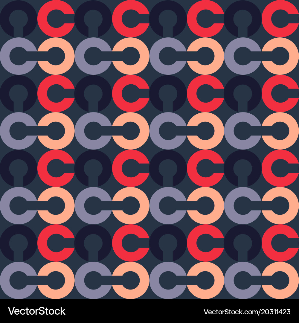 Link chain block seamless pattern vector image