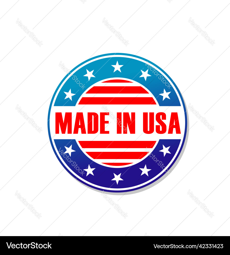 Made in usa label or banner american flag stars Made in usa label or banner american flag stars vector image