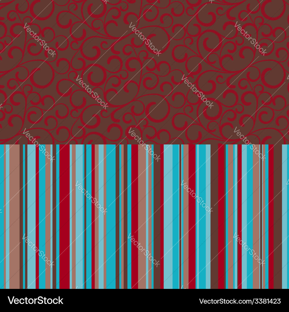 Retro seamless pattern with color stripes vector image