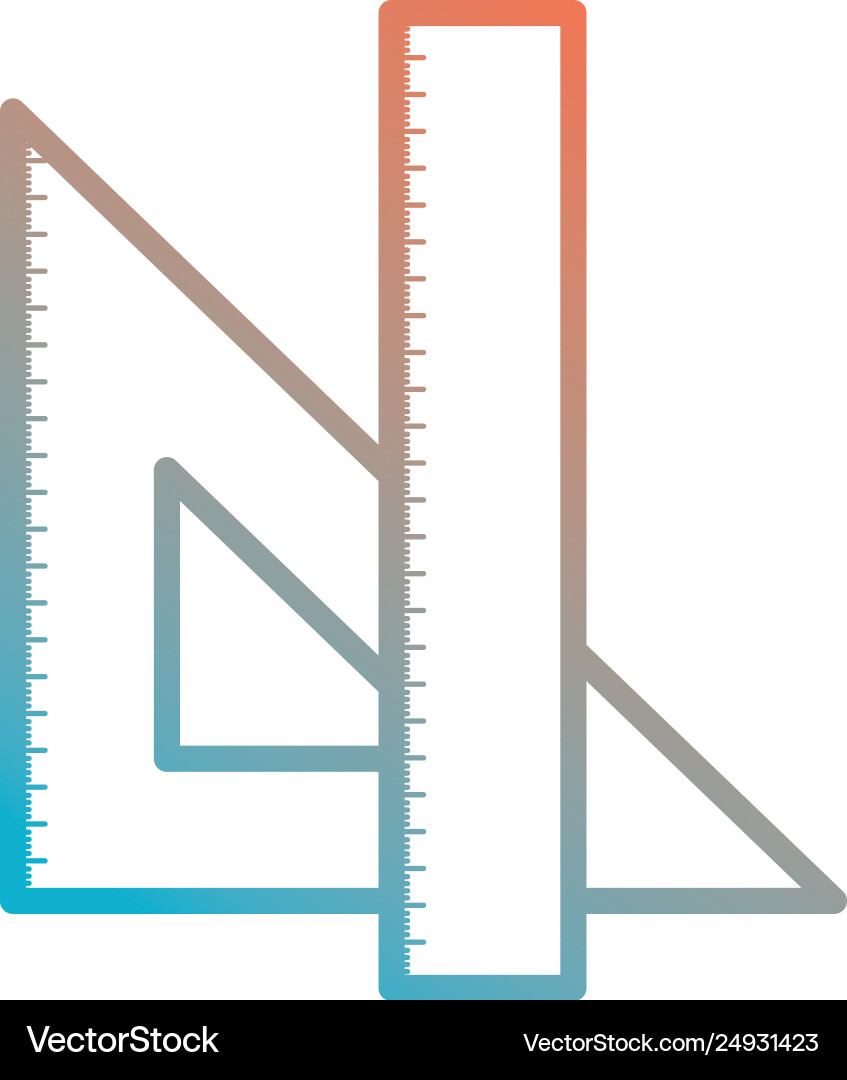 Triangular geometric rules school Triangular geometric rules school vector image