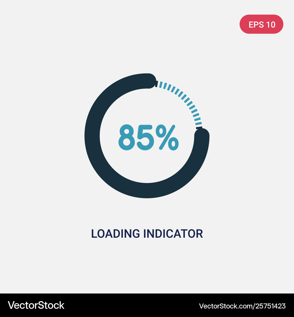 Two color loading indicator icon from user Two color loading indicator icon from user vector image