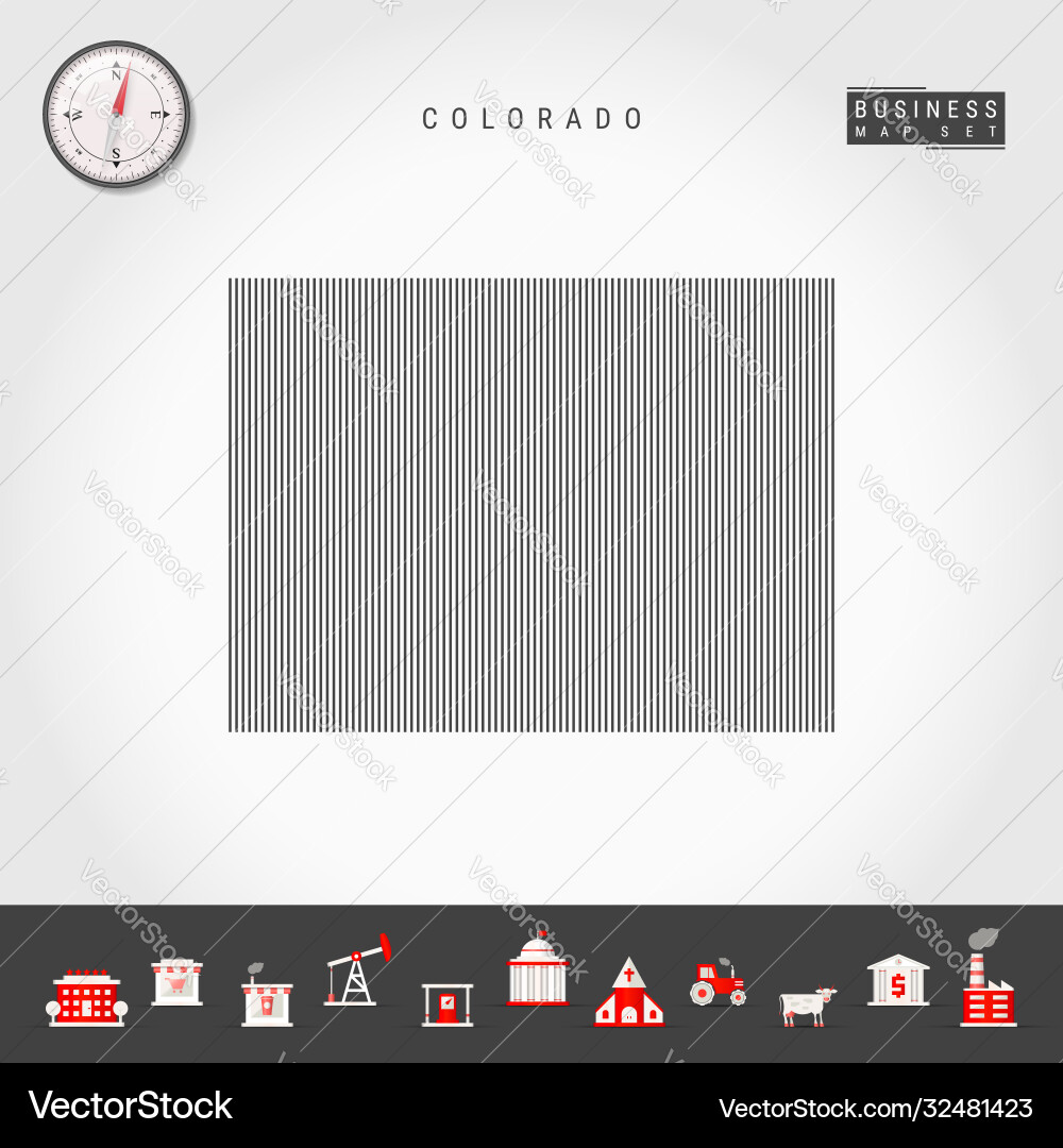 Vertical lines pattern map colorado striped Vertical lines pattern map colorado striped vector image
