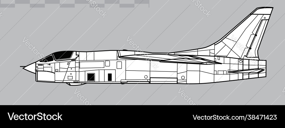 Vought rf-8 crusader Vought rf-8 crusader Vector Image