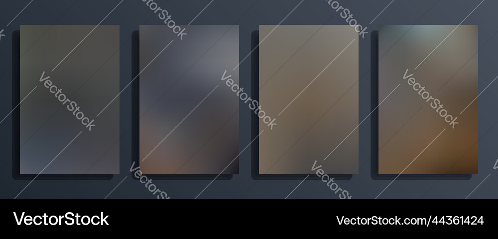 Abstract gradient blurred background in dark Vector Image