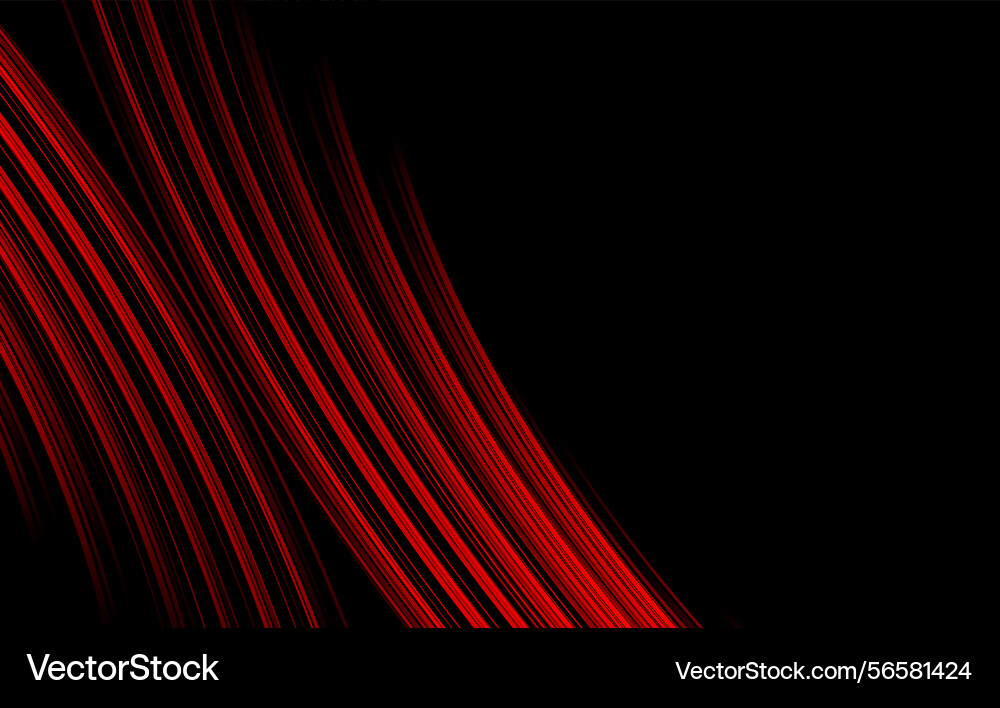 Abstract red line and black background Abstract red line and black background vector image